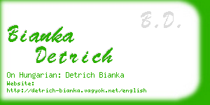 bianka detrich business card